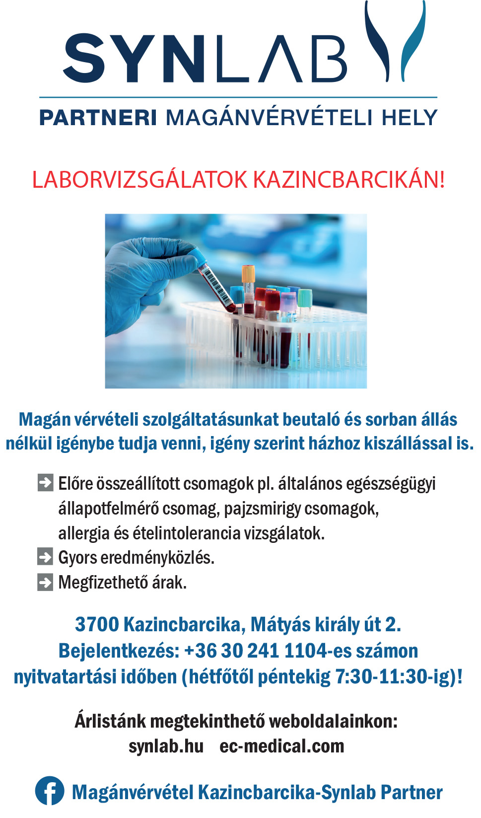 magán vérvétel Ózd