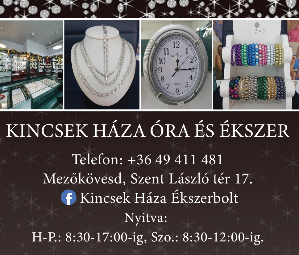 ékszerbolt Mezőkövesd
